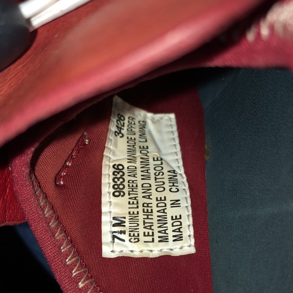 Timberline comforia red boat shoe style loafer with toggle detail - Picture 10 of 13